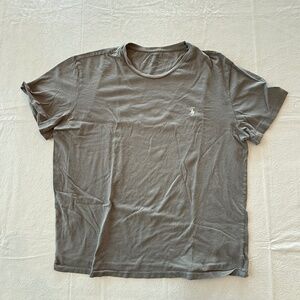 Polo Ralph Lauren T-Shirt Men XL Gray Crew Neck Short Sleeve White Pony Logo